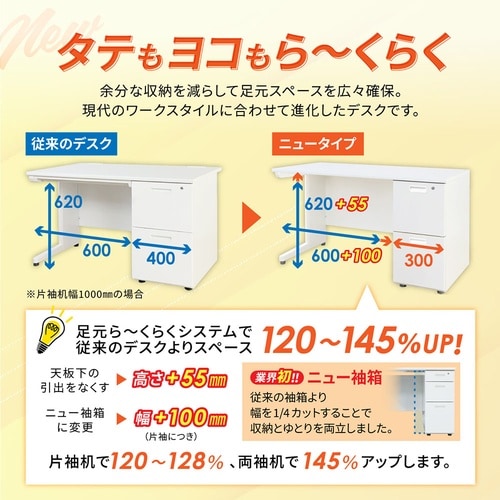 片袖机 3段 天板WH 袖箱WH 幅1000
