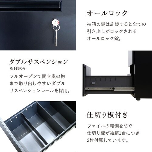 片袖机脇机セット 1400 天板DBR本体BK