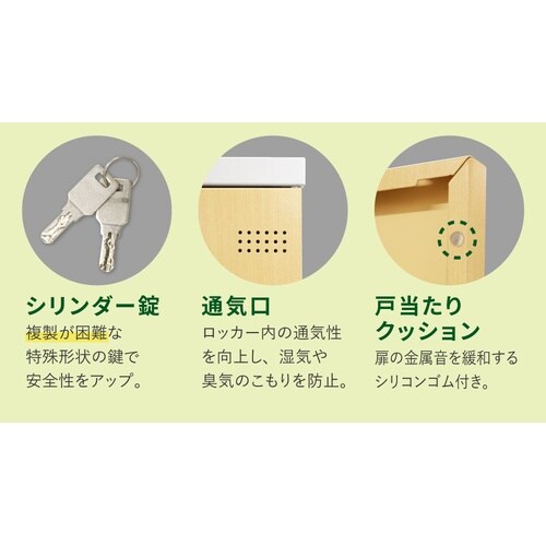 スチールロッカー4人用シリンダ錠4列1段BKDBR