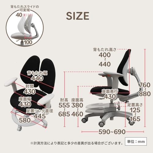 ラビットチェア 肘付 足置付 WHフレーム BL