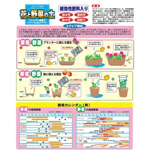 花と野菜の土プレミアムステビア14L 10袋以上