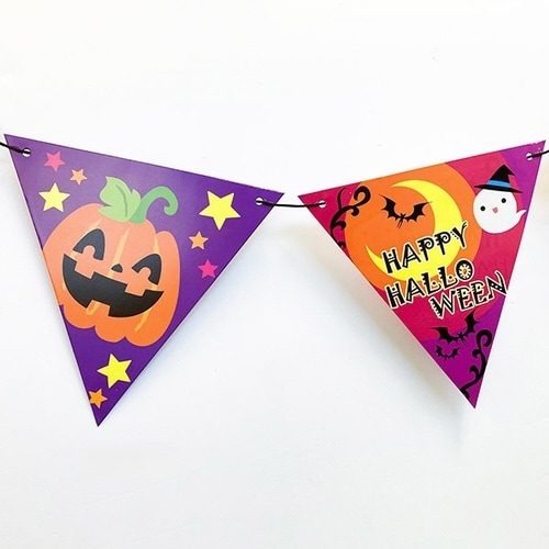 ムーンライトハロウィンフラッグガーランド
