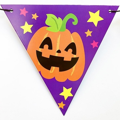ムーンライトハロウィンフラッグガーランド