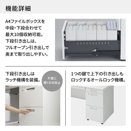 インベント 脇机 奥行700 脚B ラスティック