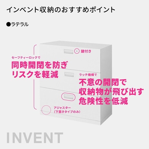 ◇インベント下置H1110ラテラル3段WH金具付