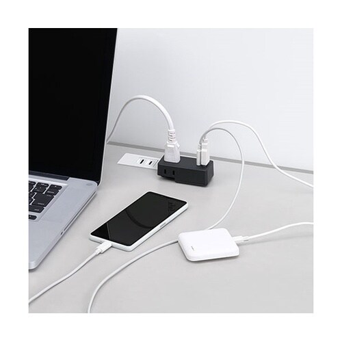 極小USBタップ2個口 PD30W ブラ