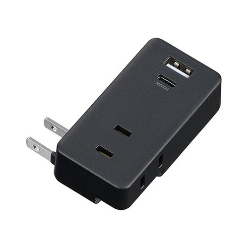 極小USBタップ2個口 PD20W ブラ