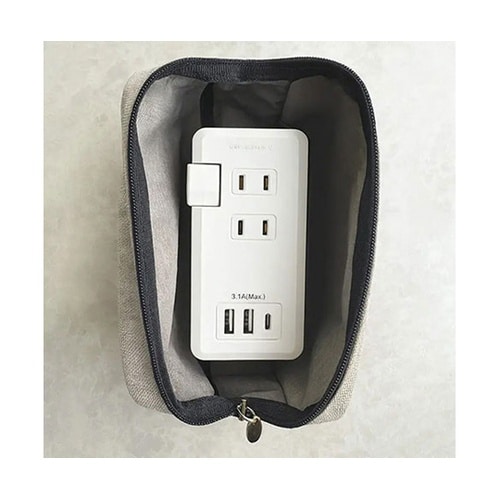 コード巻取り式電源タップ ホワイト HD