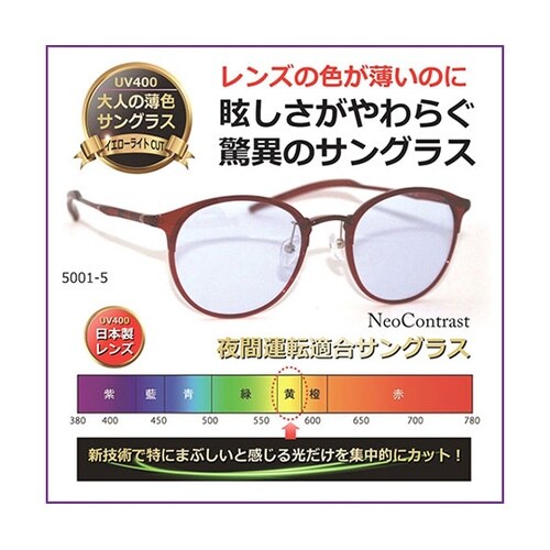 薄色サングラス ネオコントラスト 500