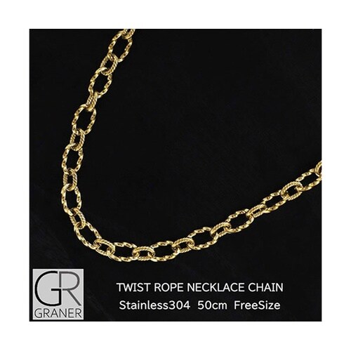 ステンレス ツイストロープネックレス 5