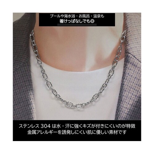 ステンレス ツイストロープネックレス 5
