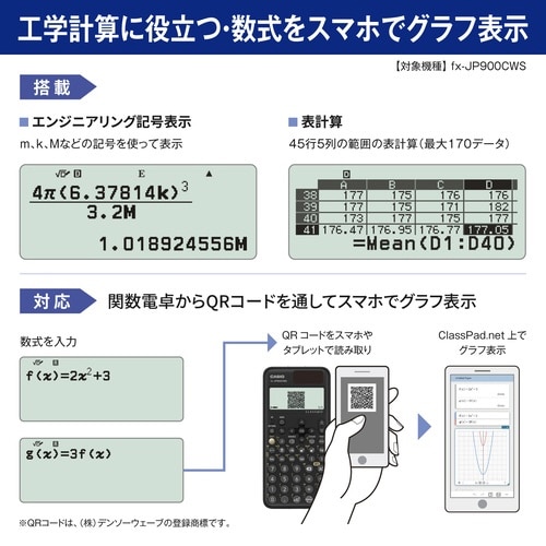関数電卓 CLASSWIZ FX−JP900CWS