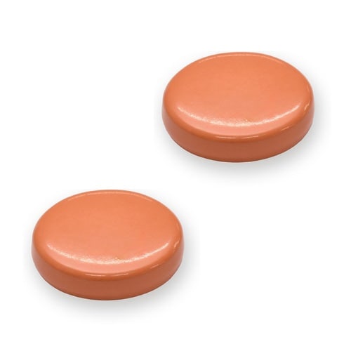 両面強力カラーマグネット 直径30mm 橙 2個入