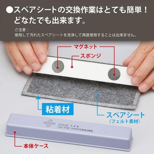 マグネットイレーザーミニ専用スペアシート3枚×10