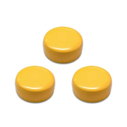 両面強力マグネット 直径18mm 黄 3個入×10