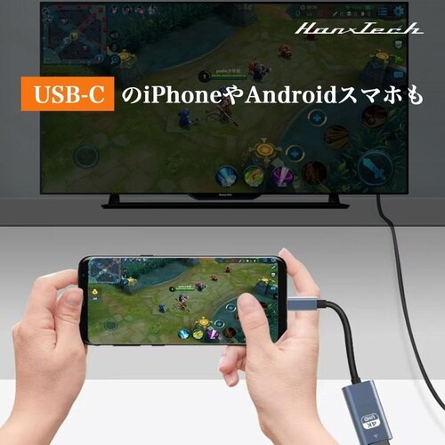 Hanx USBC HDMI1.4変換アダプタ