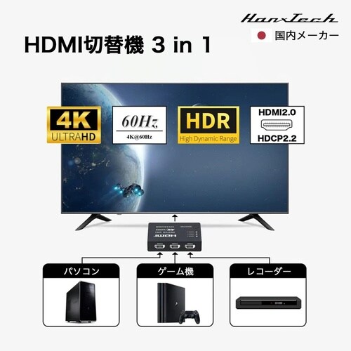 Hanx HDMI切り替え機 3in1