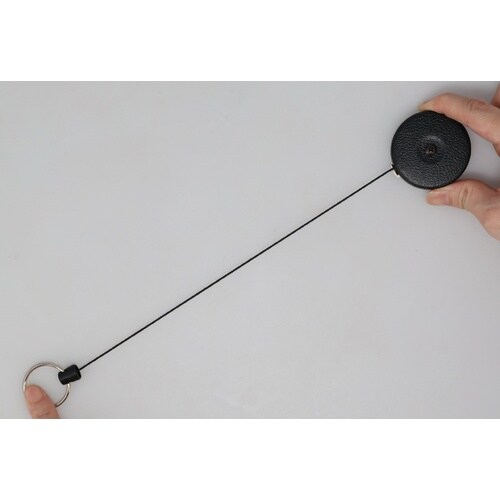 キーリール 120cm ベルトクリップ付 ブラック