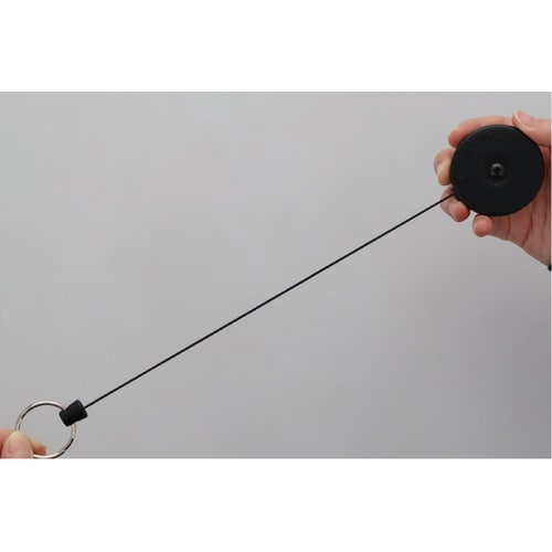 キーリール 90cm ベルトクリップ付 ブラック