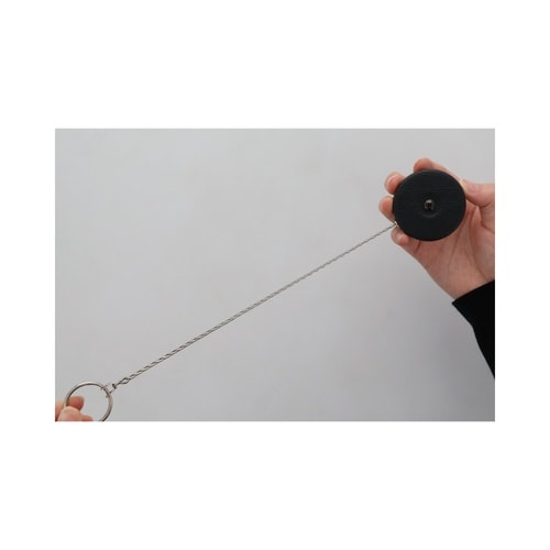 キーリール チェーン 60cm ベルト ブラック