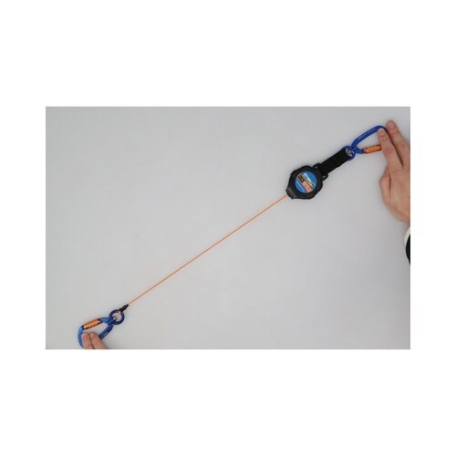 伸縮式ツールリール 120cm ダブルカラビナ付