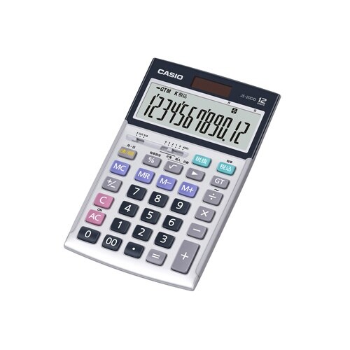 本格実務電卓 ジャスト型 日数・時間計算 シルバー