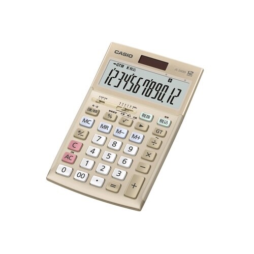 本格実務電卓 ジャスト型 日数・時間計算 ゴールド