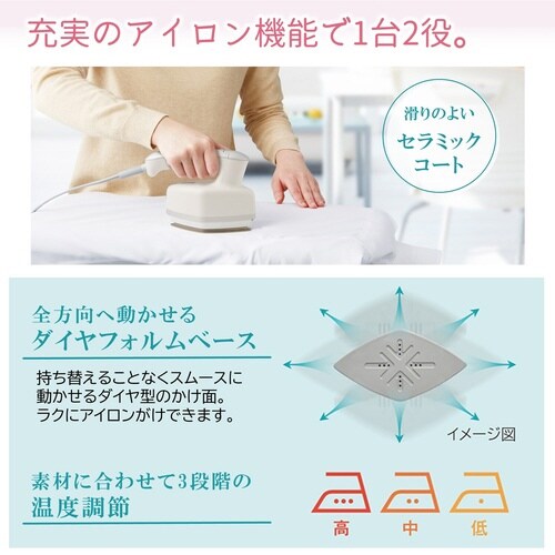 日立衣類スチーマー ブルーグレー