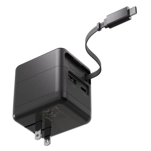 ディスプレイ搭載 70W充電器 ブラック