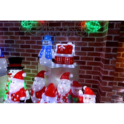 LEDクリスタルレッドハウス 2個入