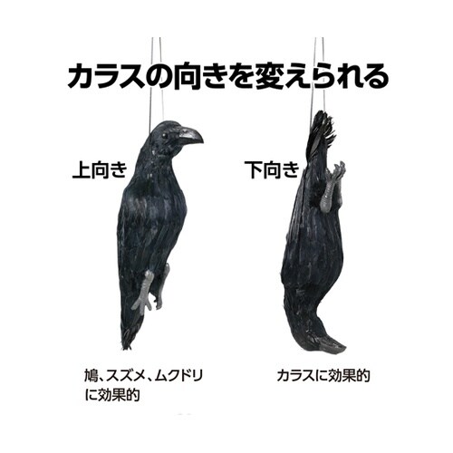 防鳥用吊り下げカラス 36515
