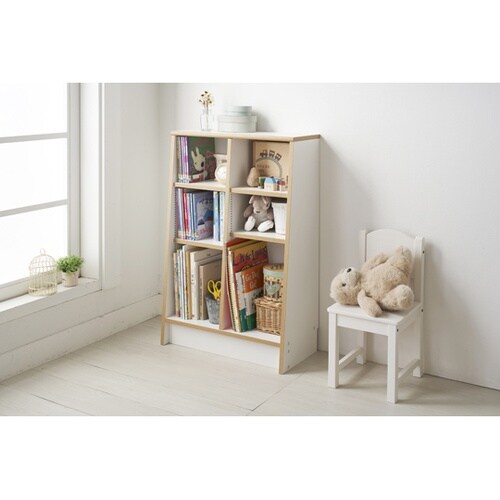 1センチピッチ書棚60 ホワイト TKS