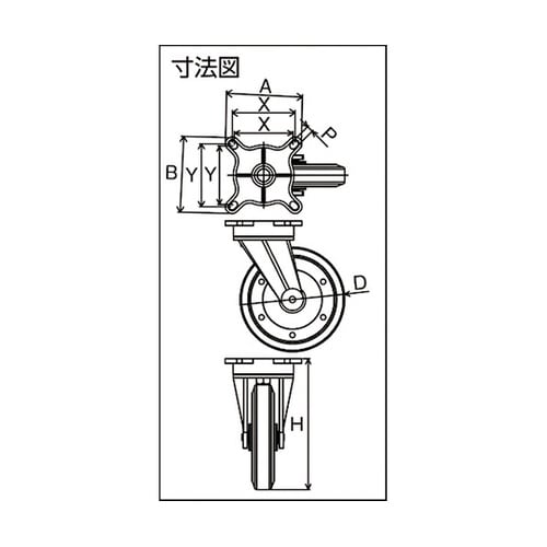 鋳物製キャスター 重荷重用AVG・牽引用