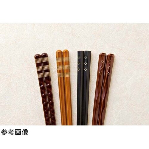22.5cm 五角箸 チーク/小紋 10