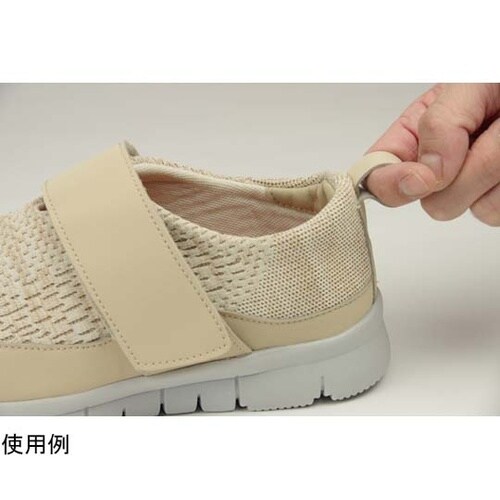 ストレッチニットシューズ ベージュ L(