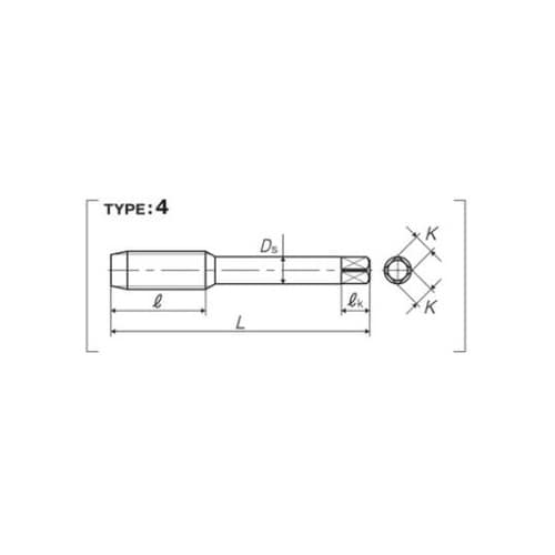 鋳鉄用超硬ハンドタップ(TCNR8.0N