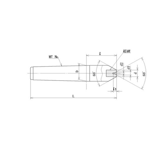 超硬付メンセンター MT4×14 MT4