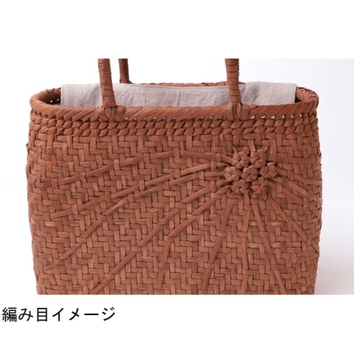 山葡萄バッグ ござ目コサージュ 春 78