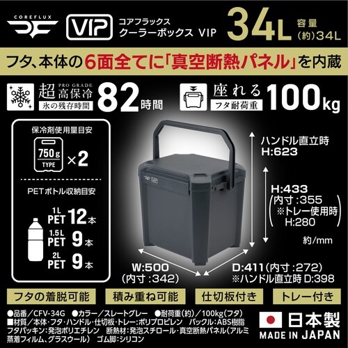 クーラーボックス 34L COREFLUX VIP