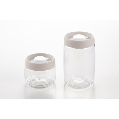 押すだけ簡単!真空保存容器600ml