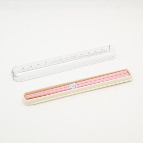 ハート 引フタ箸箱セット(16.5cm)