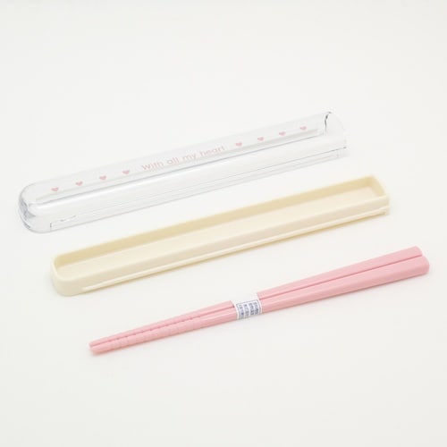 ハート 引フタ箸箱セット(16.5cm)