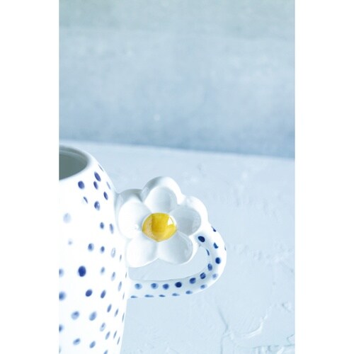 花瓶 welms Blue Dot ダブルフラワー