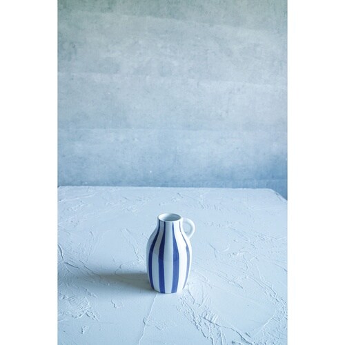 花瓶 welms Blue Stripe ハンドル