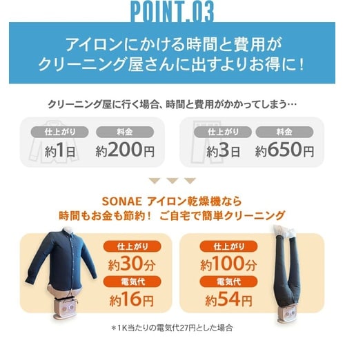 自動アイロン&乾燥機