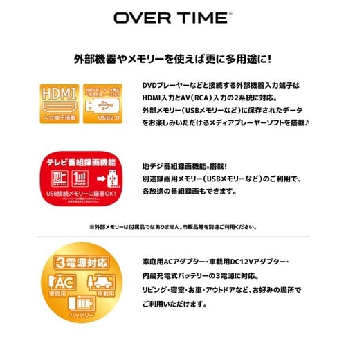録画機能付きポータブルTV