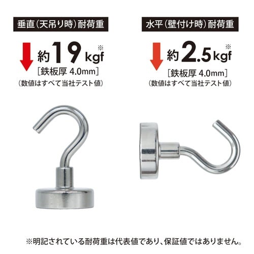 超強力パワーマグネットフックタイプ φ25