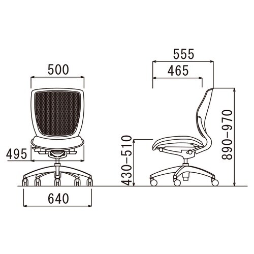 オフィスチェア ブルー/ホワイト