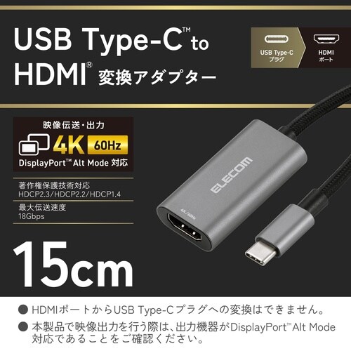 USB Type−C(TM) − HDMI(R)変