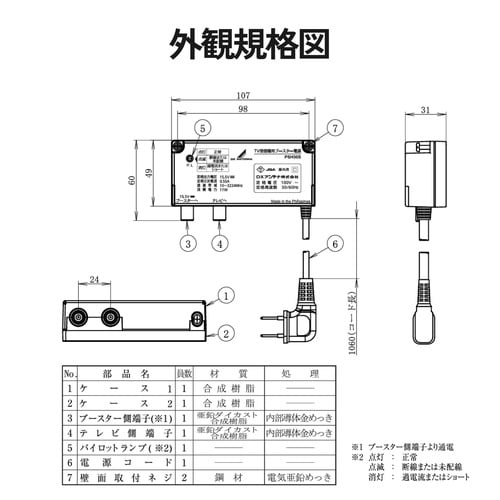 ブースター用電源